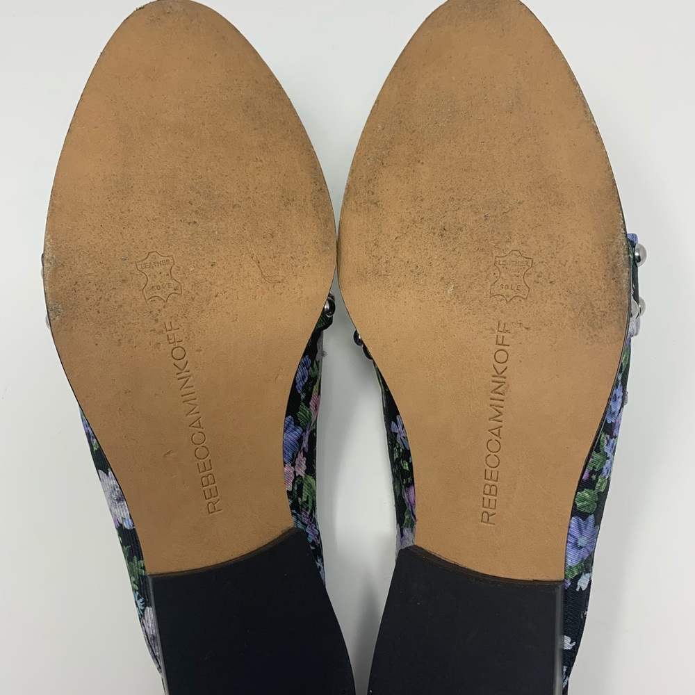 Rebecca Minkoff Milena Floral Studs Slide On Mules Shoes Women Size 7 Preppy - Picture 13 of 14